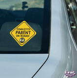"Exhausted Parent On Board" Sticker